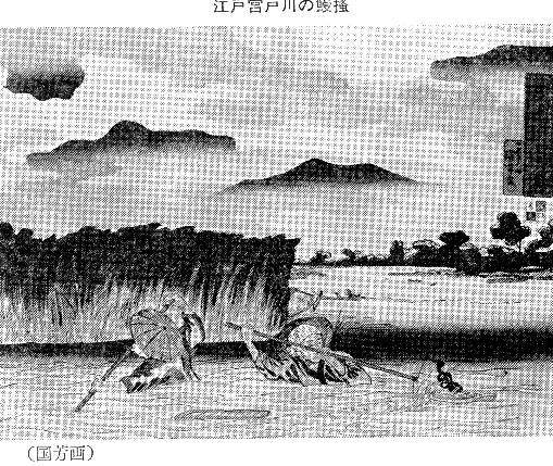 宮戸川の鰻漁